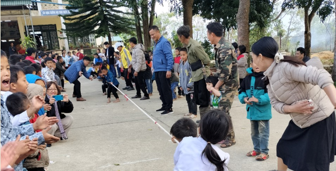 ĐIỂM TRƯỜNG TÀ TÉ TỔ CHỨC MỘT SỐ HOẠT ĐỘNG THỂ THAO TRONG BUỔI ĐẦU XUÂN NĂM MỚI